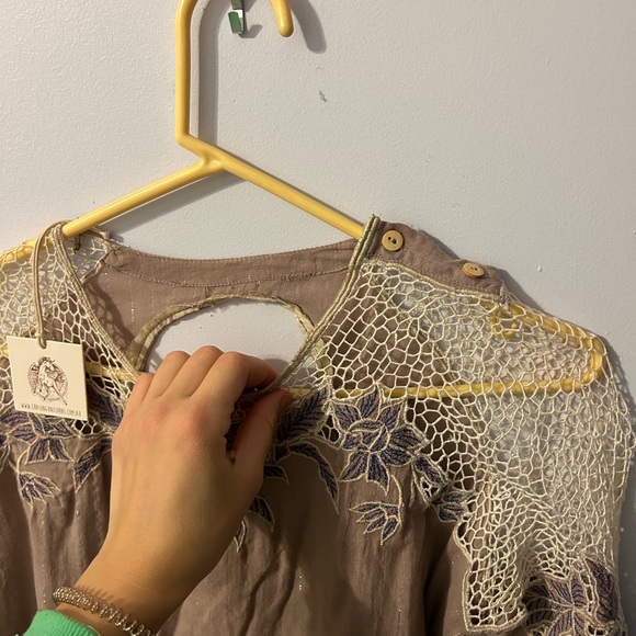 Chasing unicorns Tainted Love cutwork mini dress tunic size small - Picture 5 of 6